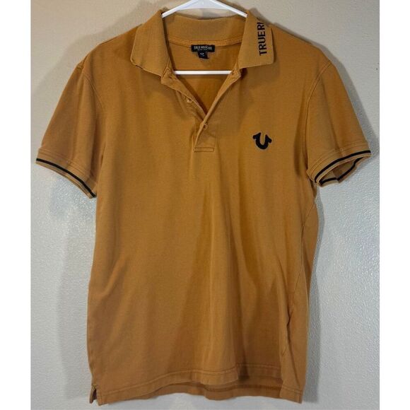 True Religion Branded Embroidered Logo Collar Polo Shirt Men's Small - Picture 3 of 11